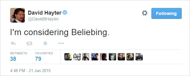 David Hayter is a belieber