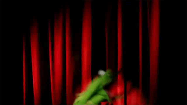 Overly excited kermit