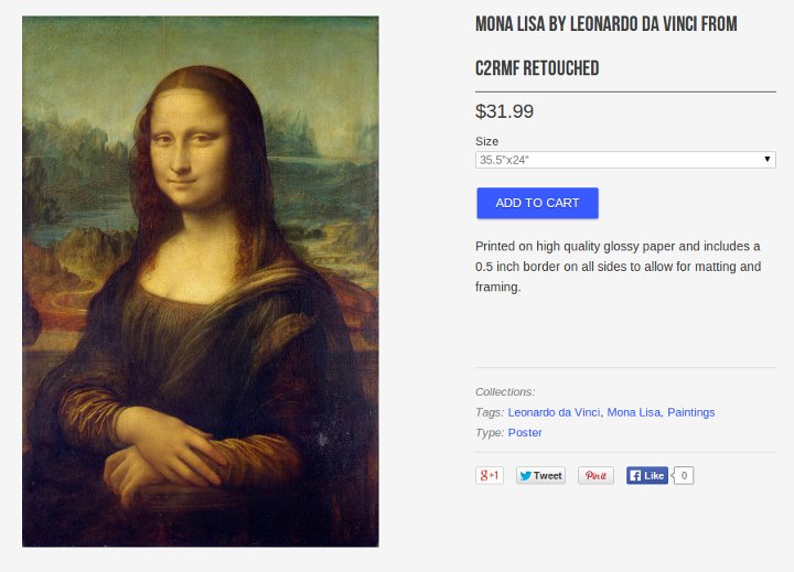 Mona Lisa for 31.99 at vintprint.com