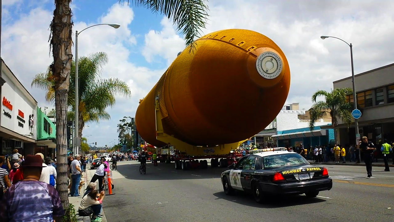 Space Shuttle Fuel Tank on Manchester