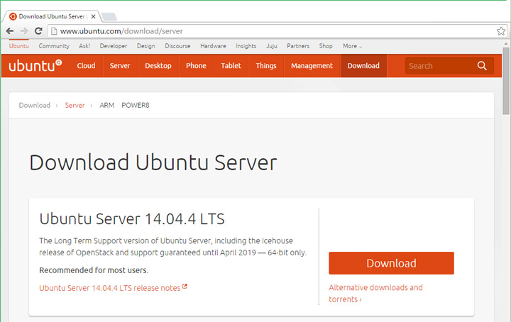 download Ubuntu Server