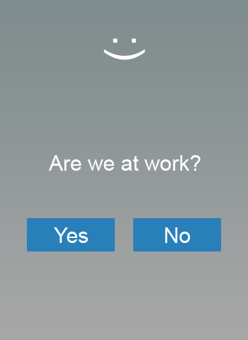 Confirming that you are at work